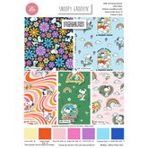 Craft Cotton Co 100% Cotton Snoopy Groovin’ Peanuts 45cmx55cm Wide Fat Quarters Ideal for Crafts, Displays, Table Decoration, Patchwork